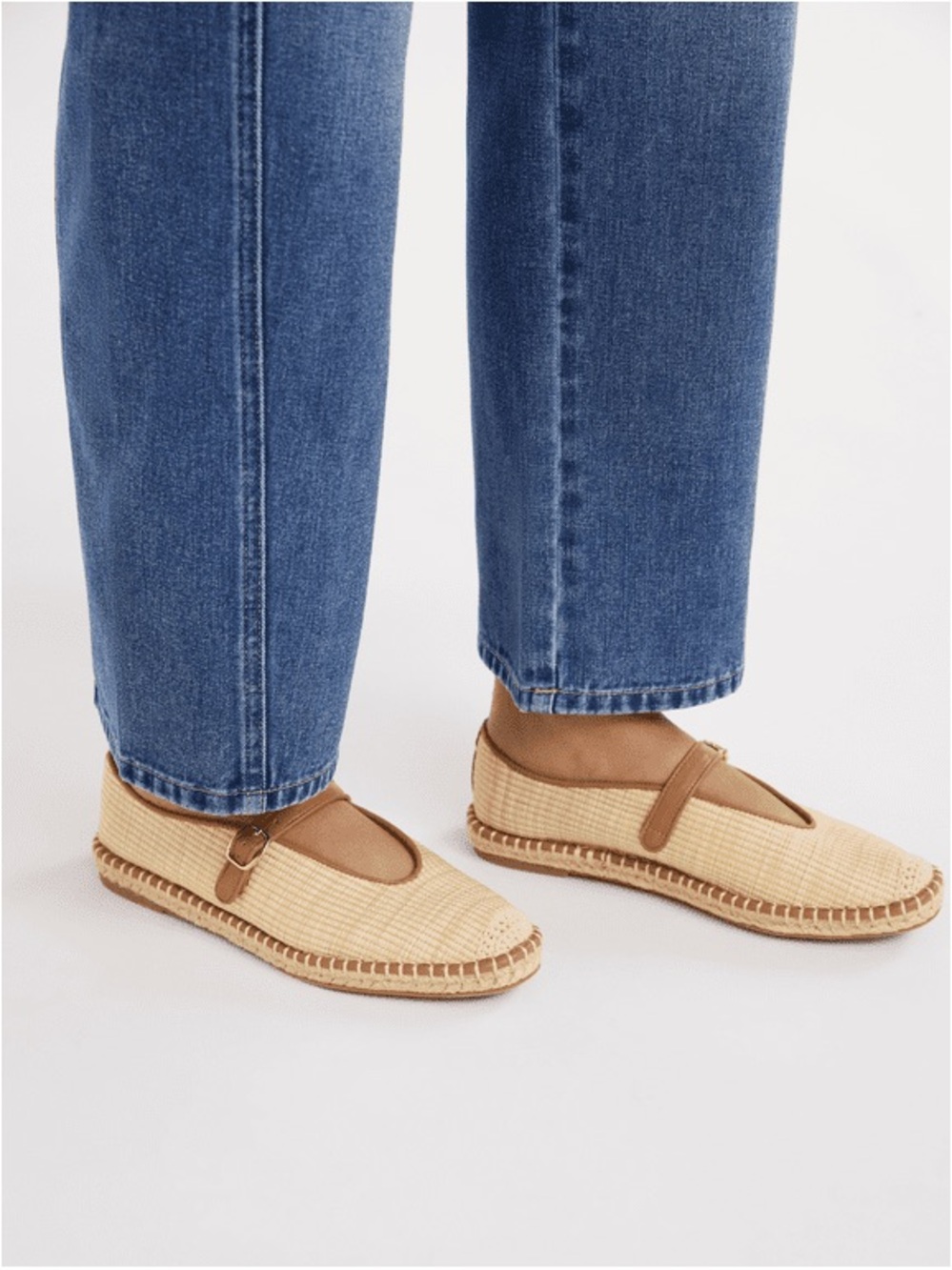 Free Assembly Women's Mary Jane Espadrilles, Natural Raffia, Sz 9 US, NWB